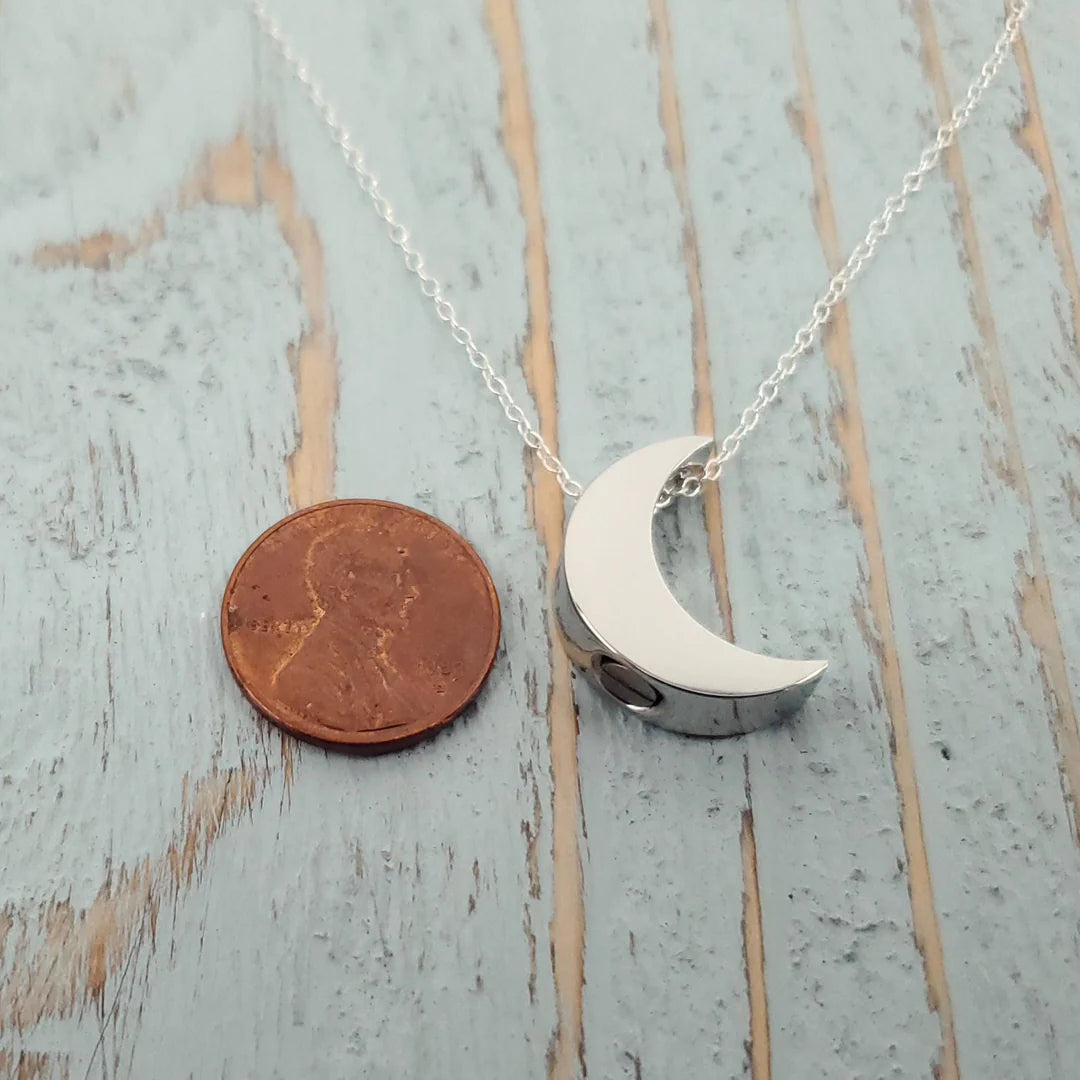 Crescent Moon Urn Necklace