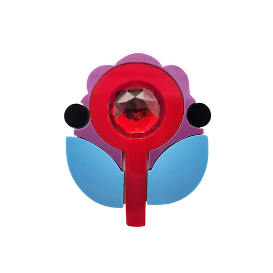 Acrylic Bloom Flower Brooch