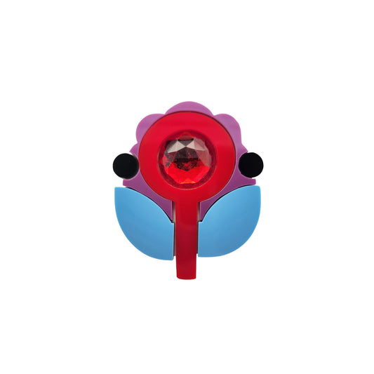 Acrylic Bloom Flower Brooch