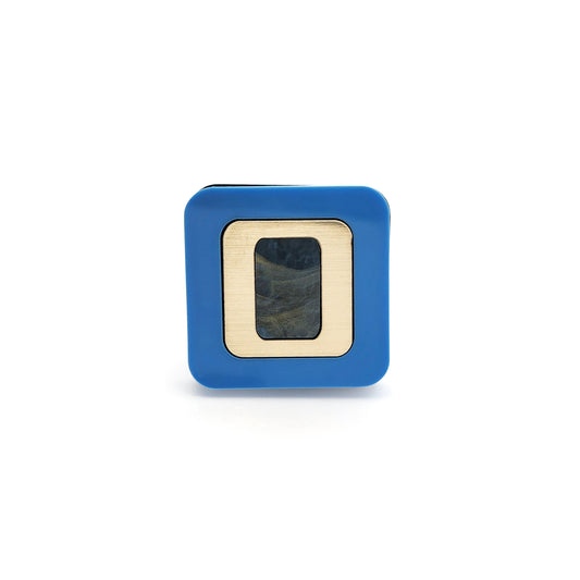 Blue Acrylic Statement Ring