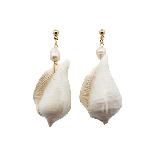 Ocean Shell & Pearl Earrings