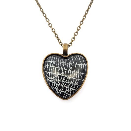 Spiderweb Heart Necklace
