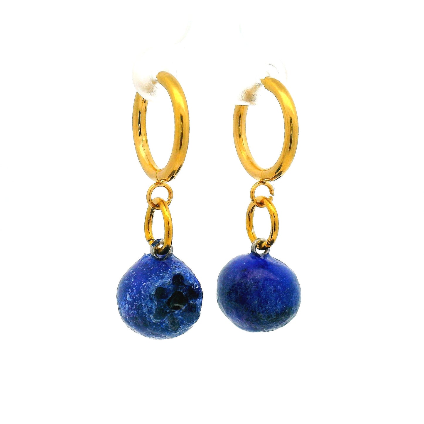 Handmade Blueberry Drop Earrings