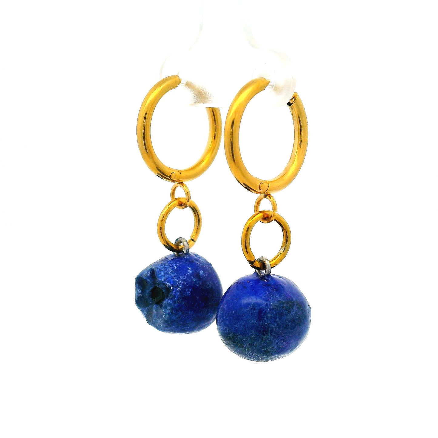 Handmade Blueberry Drop Earrings