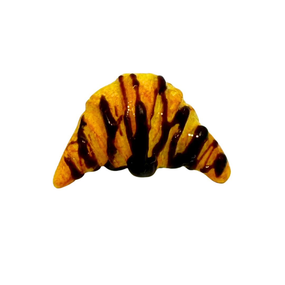 Handmade Chocolate Croissant Pin