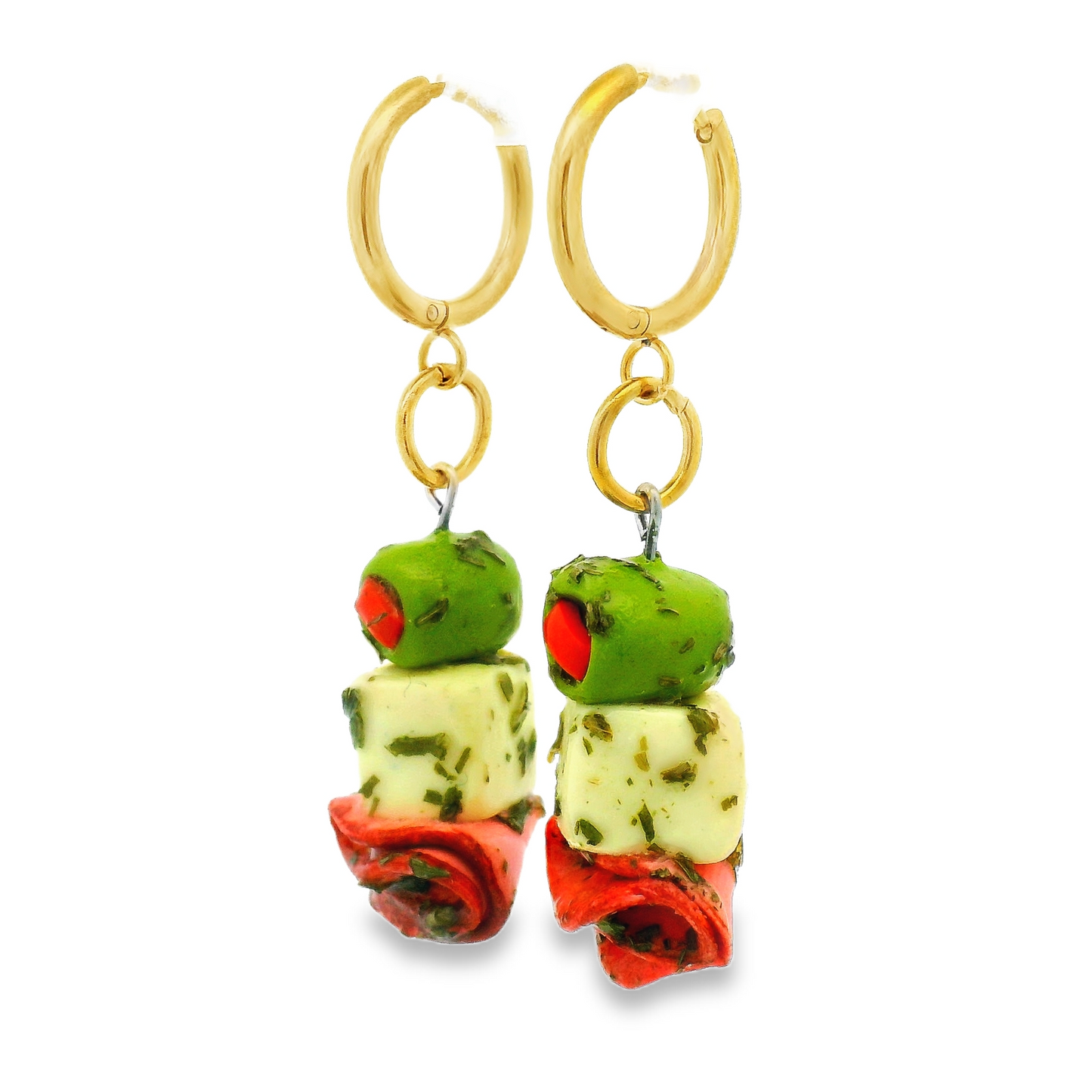 Handmade 3 Piece Antipasto Earrings - Green Olive