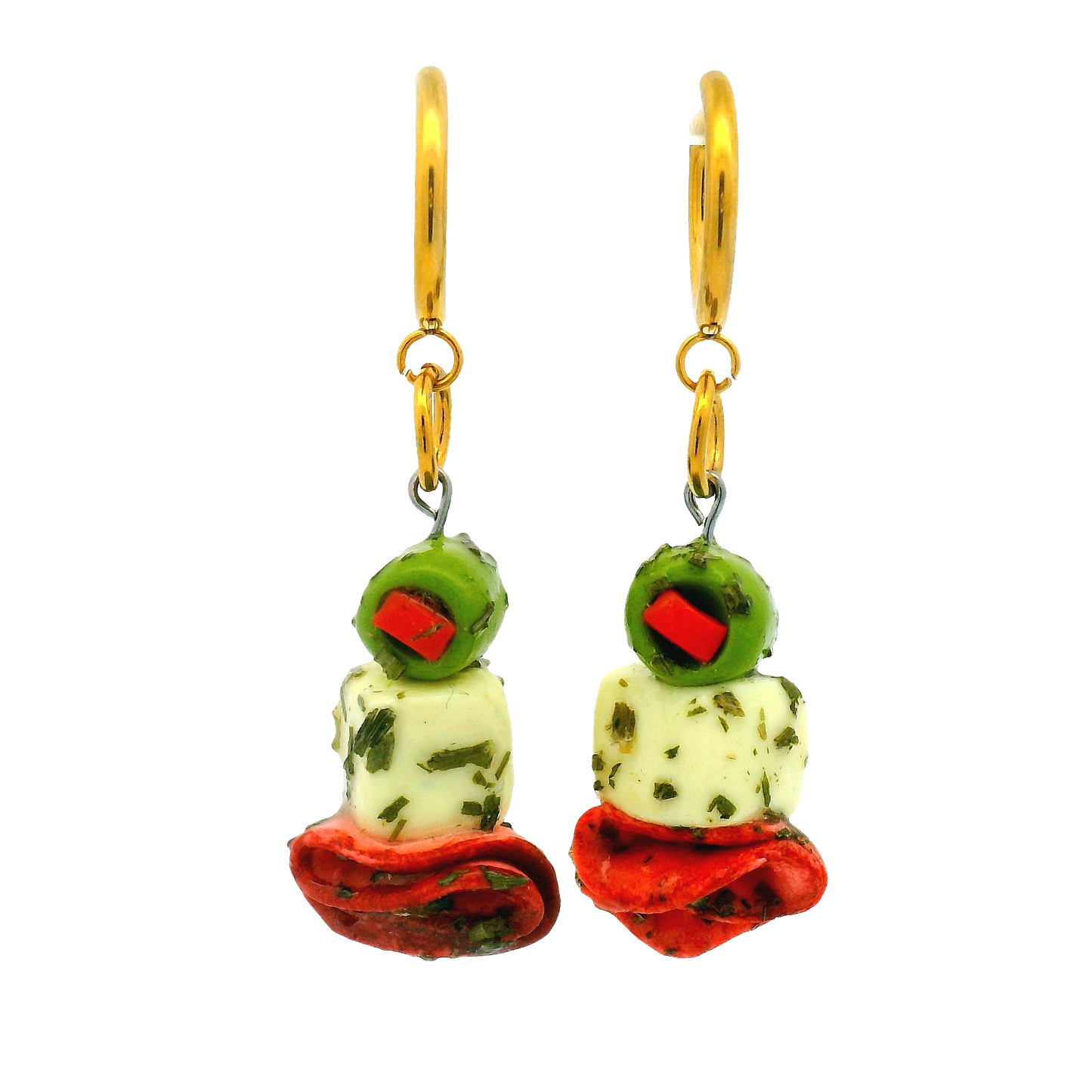Handmade 3 Piece Antipasto Earrings - Green Olive