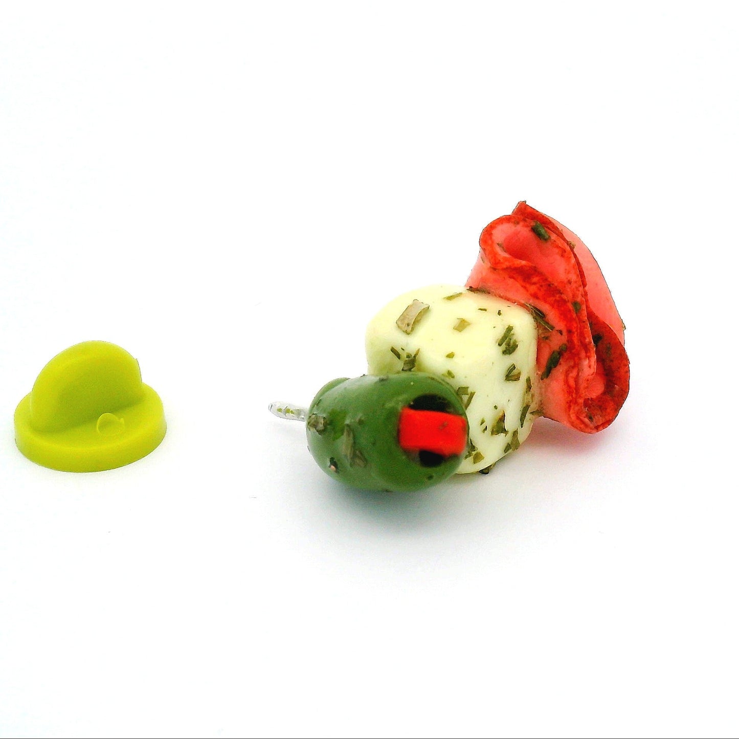 Handmade 3 Piece Green Olive Antipasto Pin