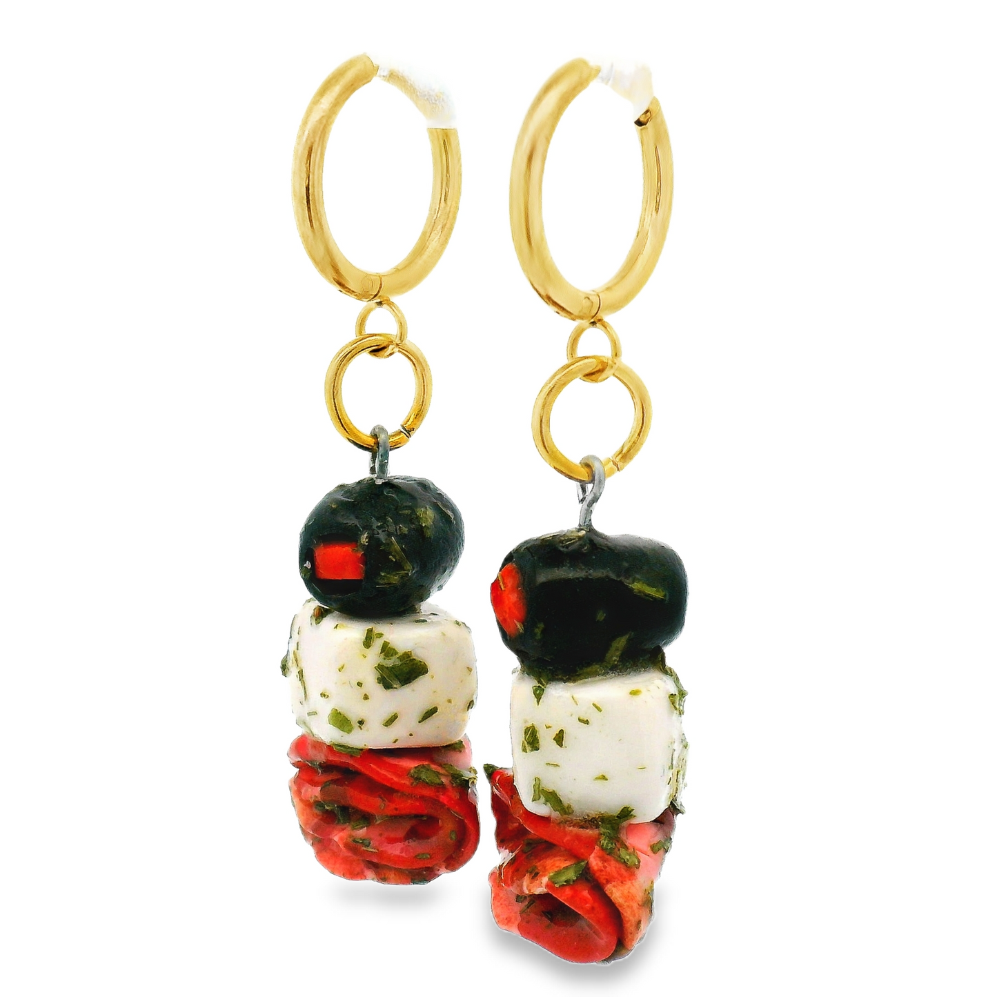 Handmade 3 Piece Antipasto Earrings - Black Olive
