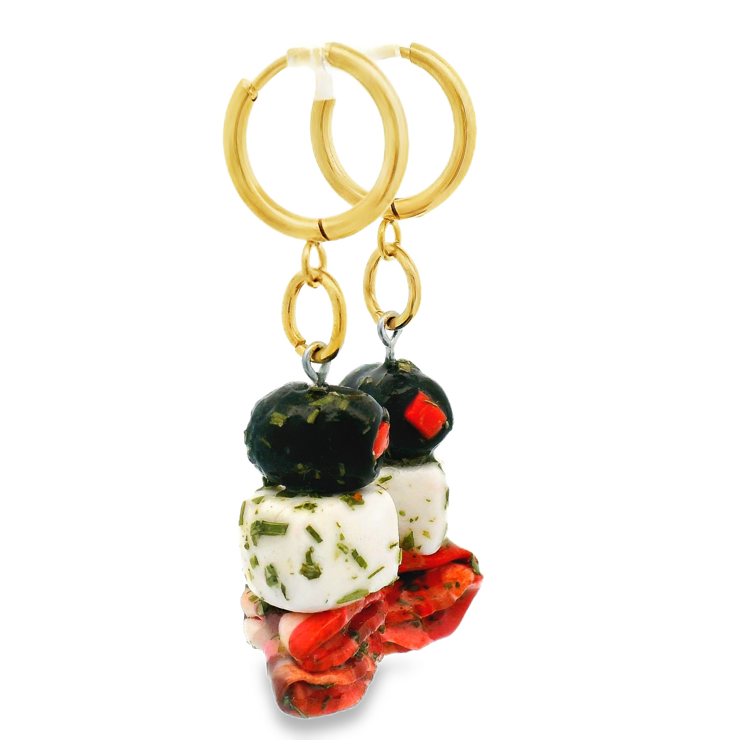Handmade 3 Piece Antipasto Earrings - Black Olive