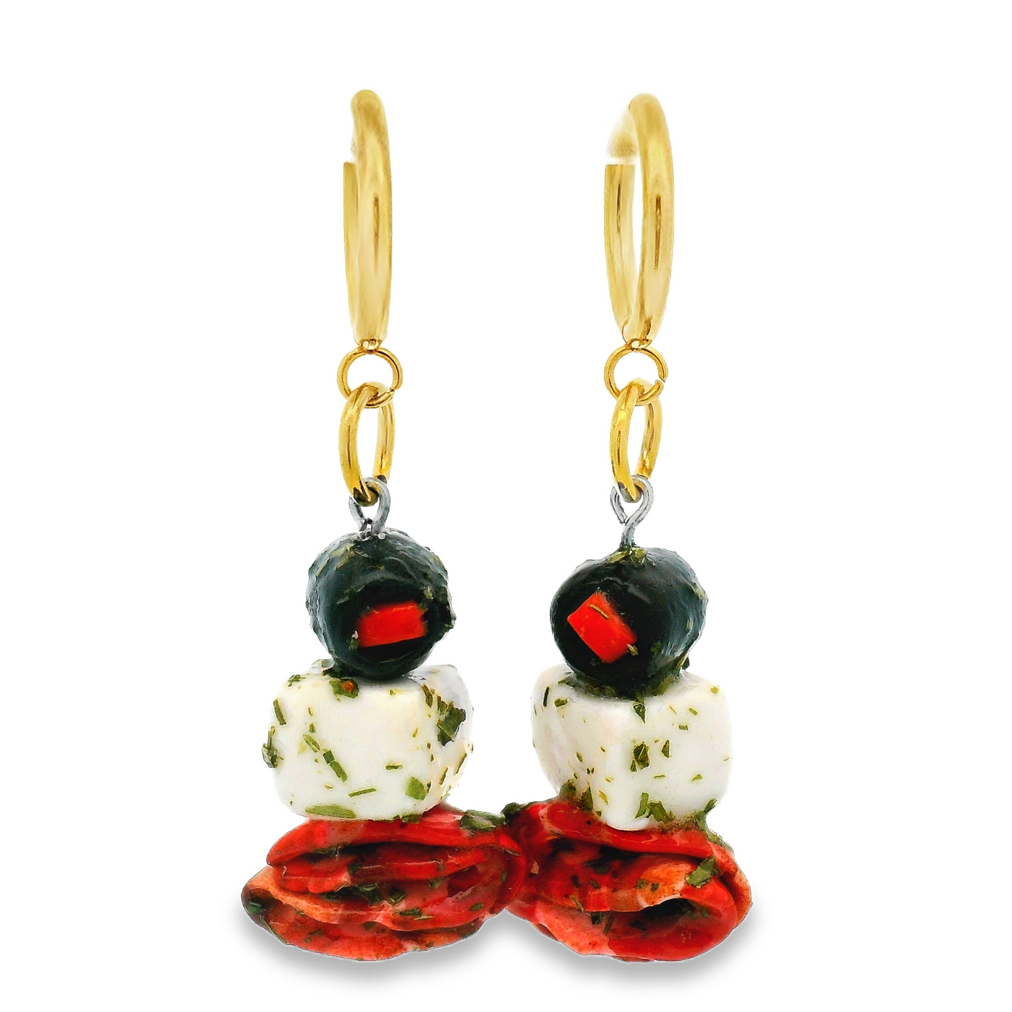 Handmade 3 Piece Antipasto Earrings - Black Olive