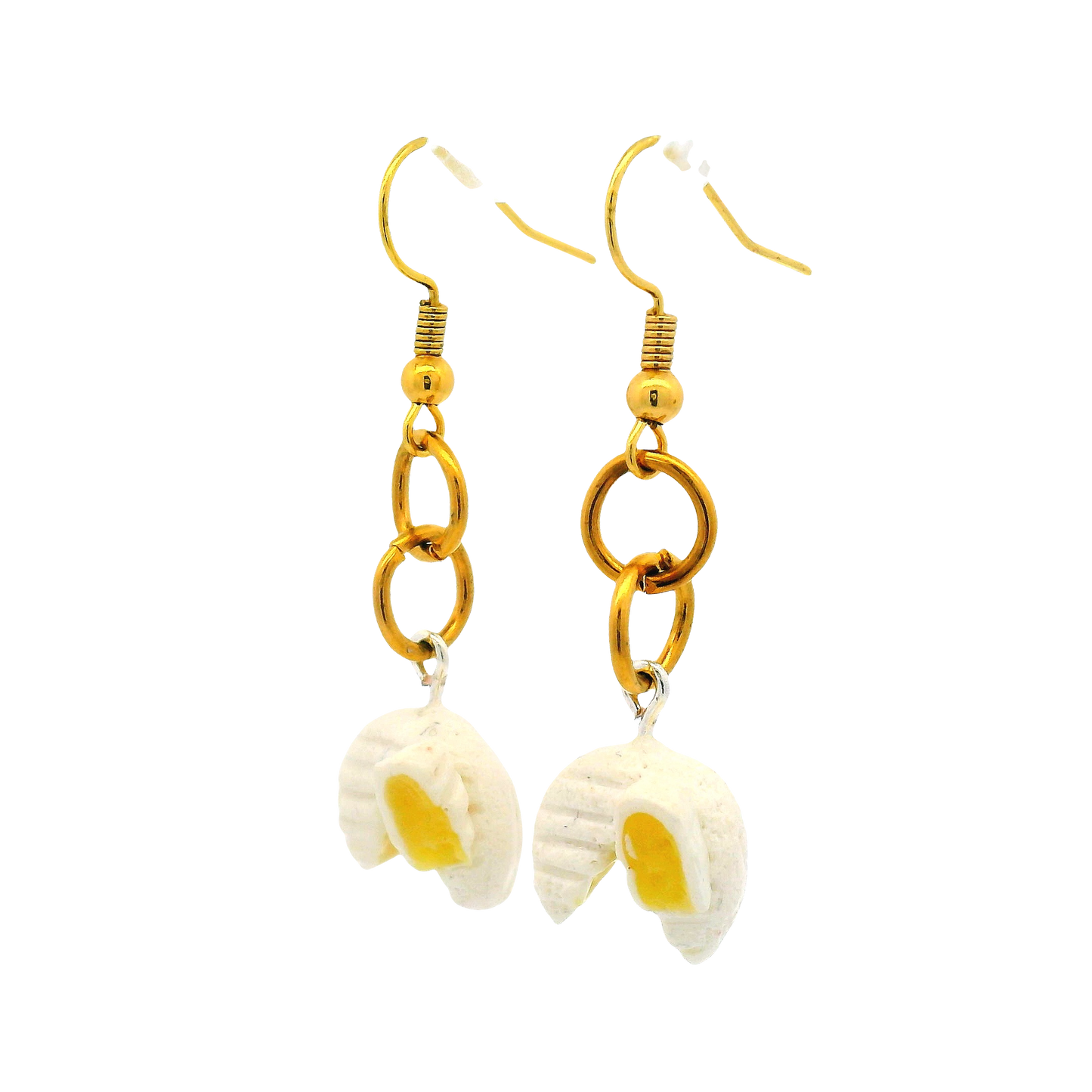 Handmade Brie Cheese Drop Earrings