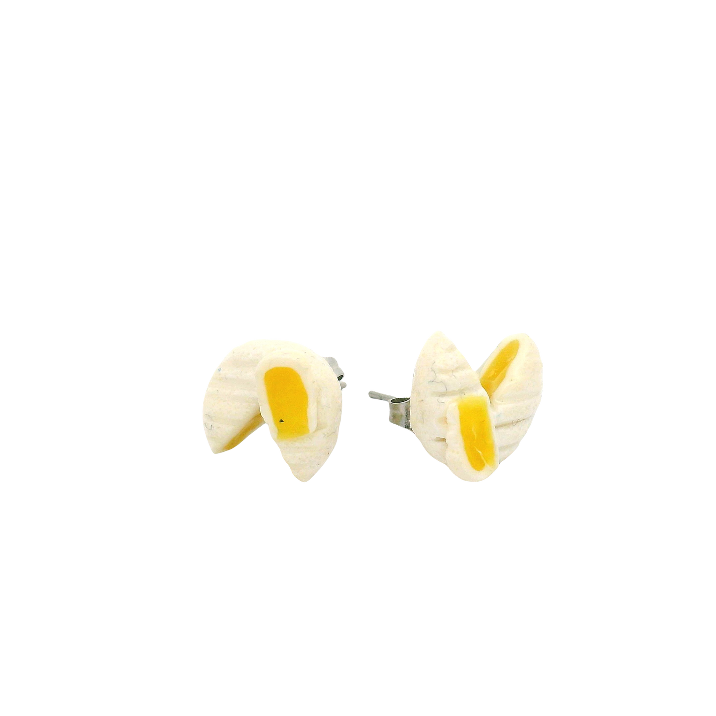 Handmade Brie Cheese Stud Earrings
