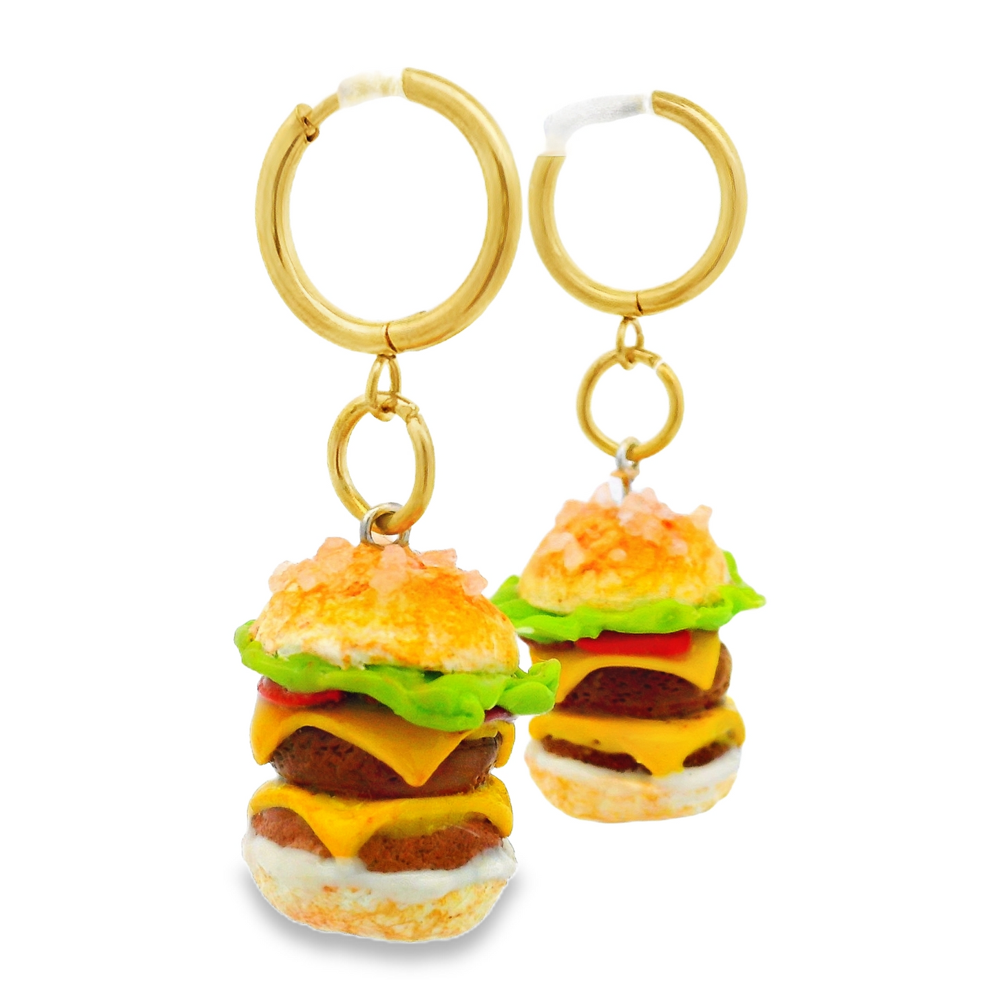 Handmade Double Cheeseburger Earrings