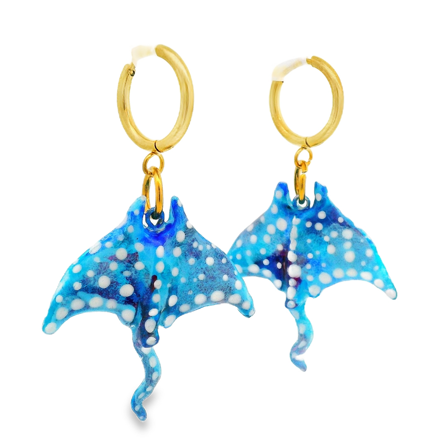 Handmade Manta Ray Earrings