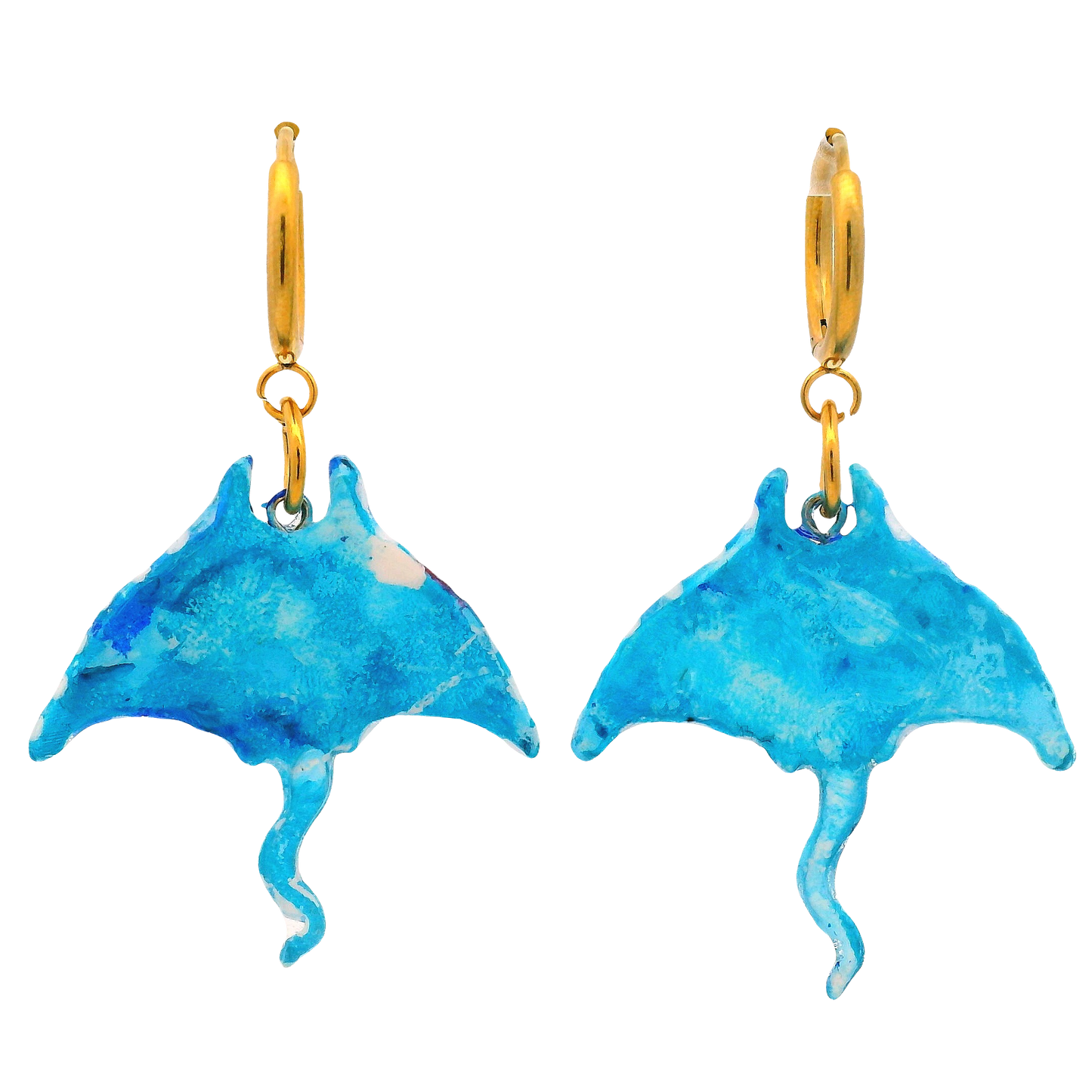 Handmade Manta Ray Earrings