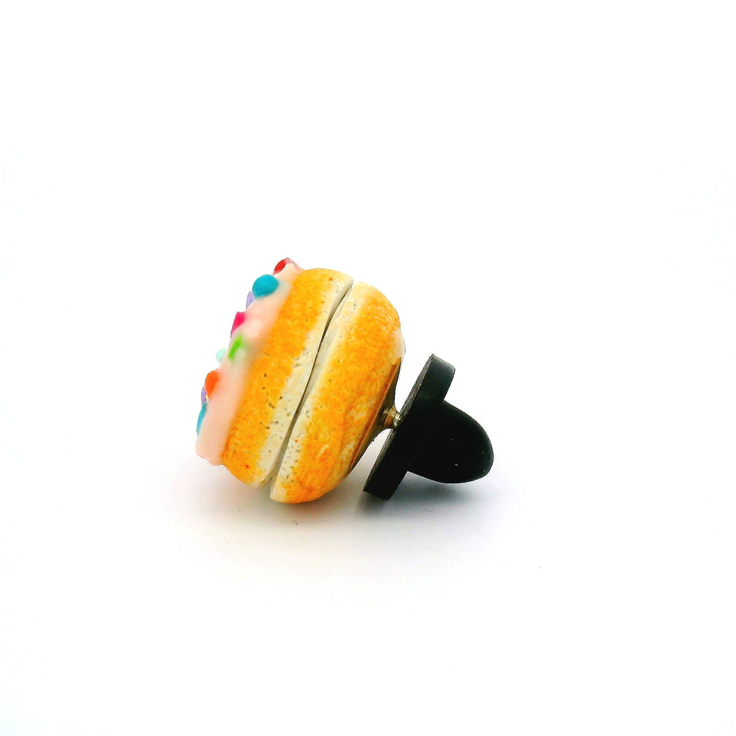 Handmade Vanilla Sprinkle Donut Pin