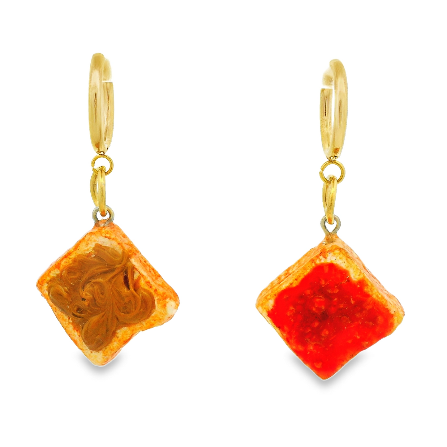 Handmade PB & J on Toast Earrings