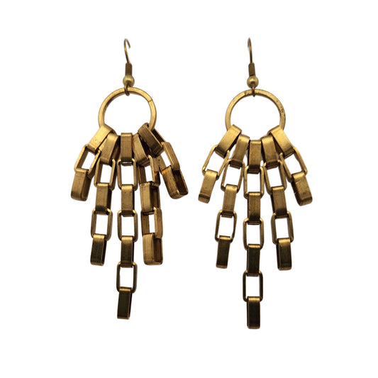 Rectangle Links Earrings