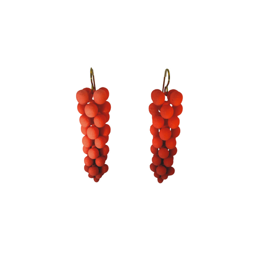 Pink & Red Small Bubble Earrings