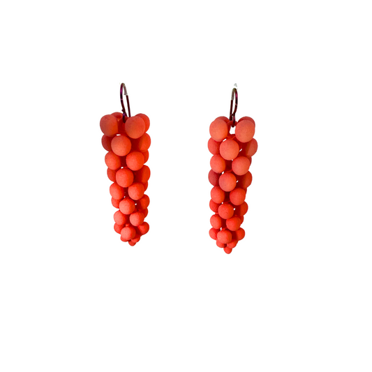 Salmon Pink Small Bubble Earrings