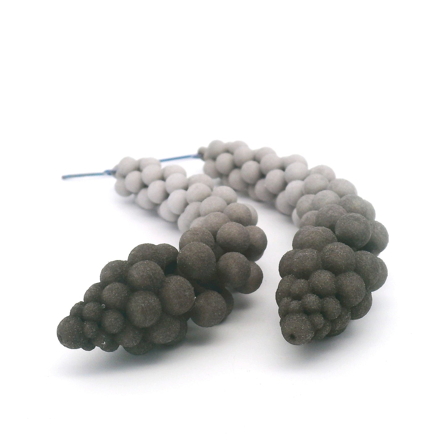 Medium Grey Bubble Earrings