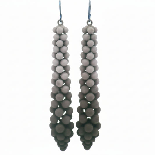Medium Grey Bubble Earrings