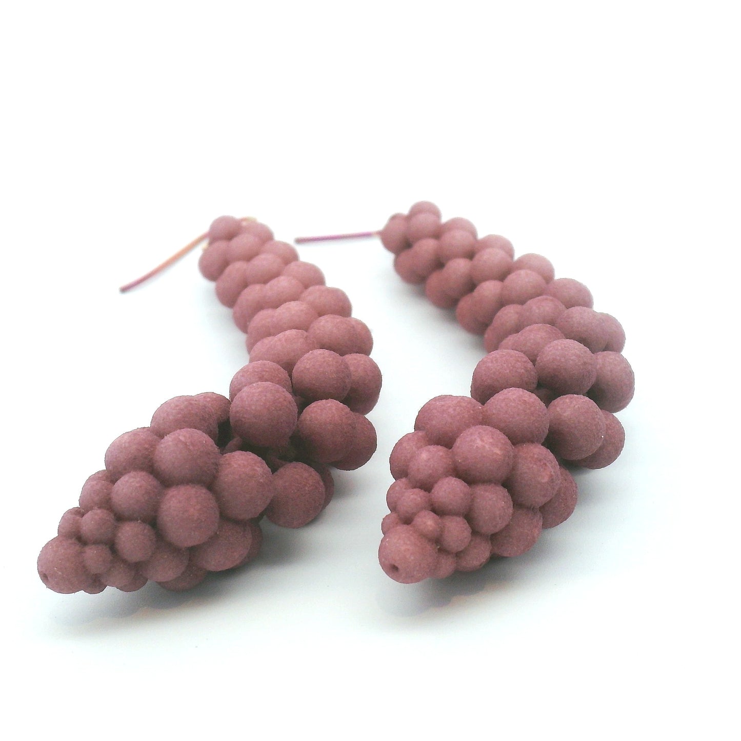 Medium Plum Bubble Earrings