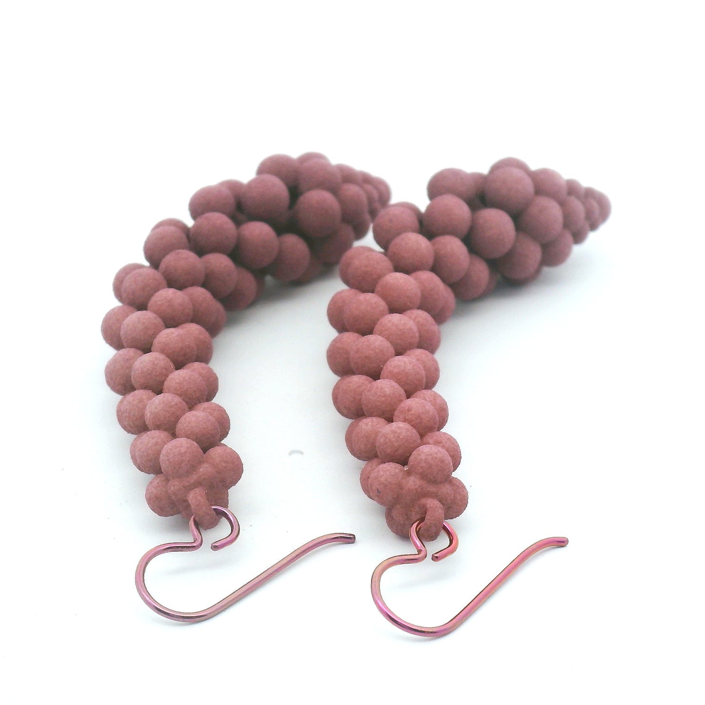 Medium Plum Bubble Earrings