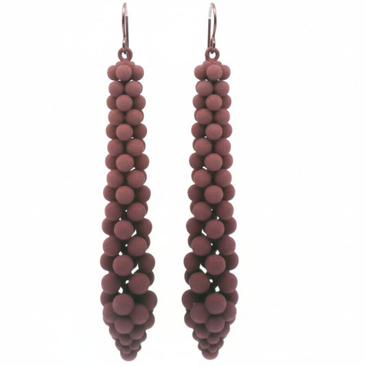 Medium Plum Bubble Earrings