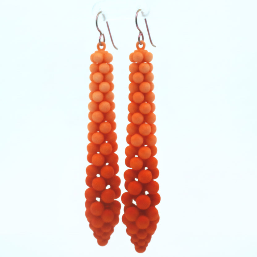 Medium Orange Bubble Earrings