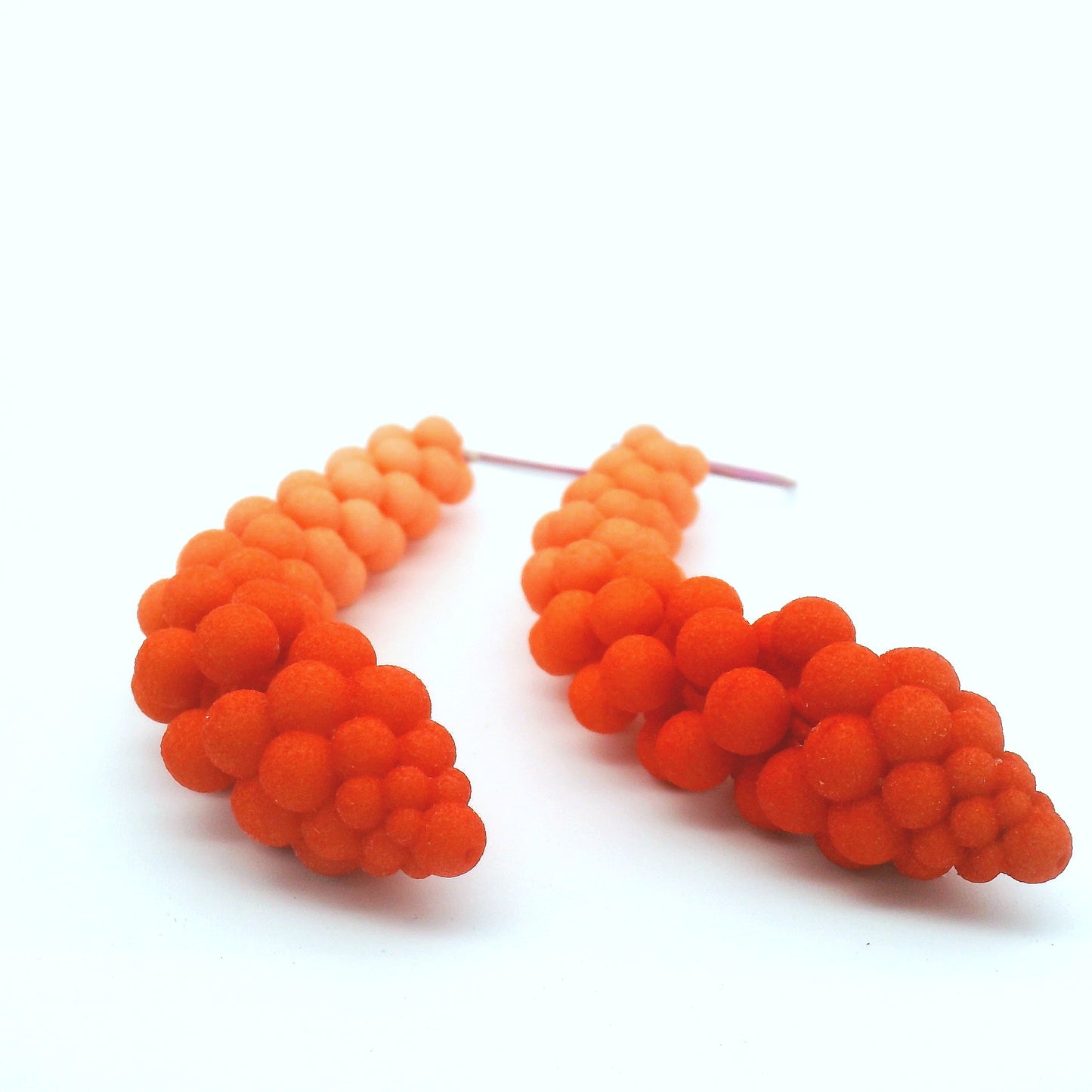 Medium Orange Bubble Earrings