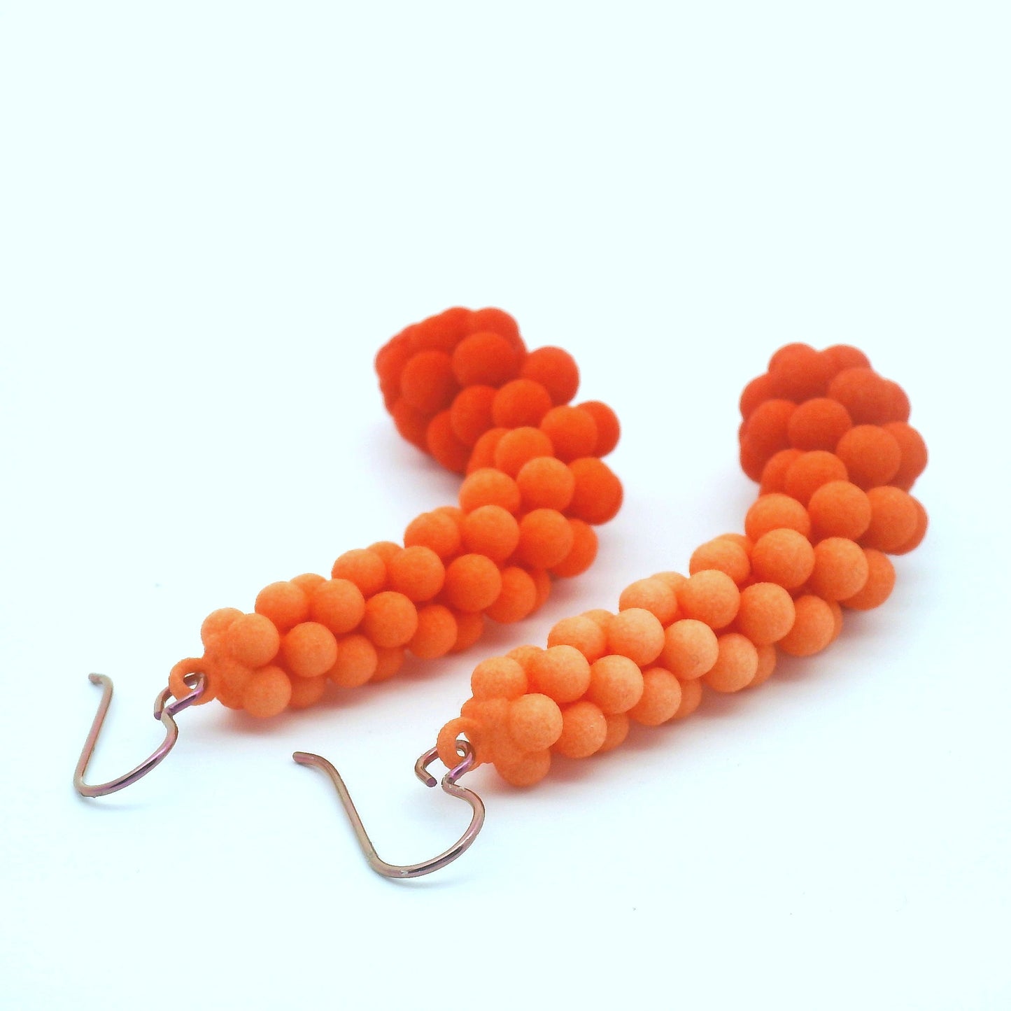 Medium Orange Bubble Earrings