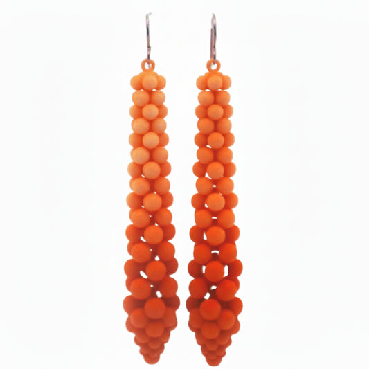 Medium Orange Bubble Earrings