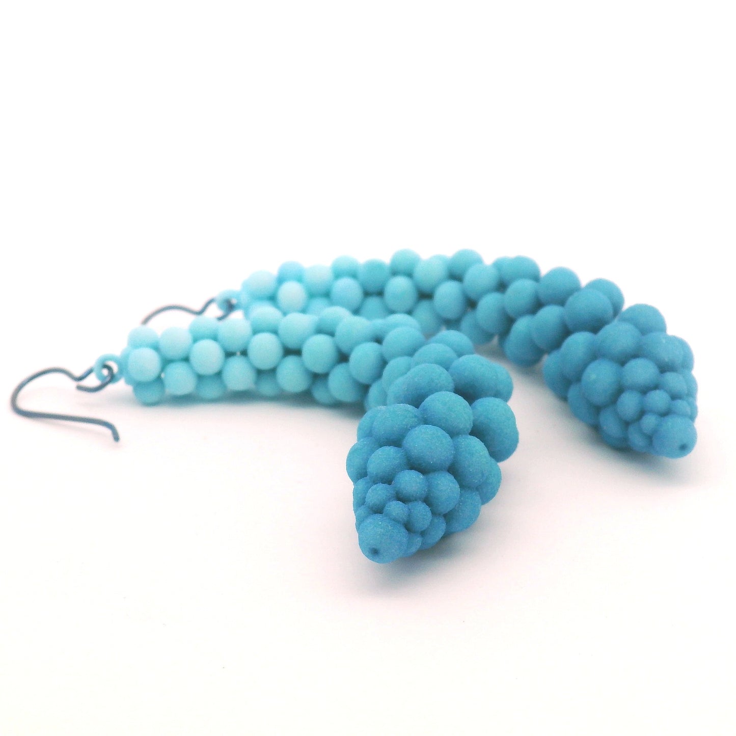 Medium Blue Bubble Earrings