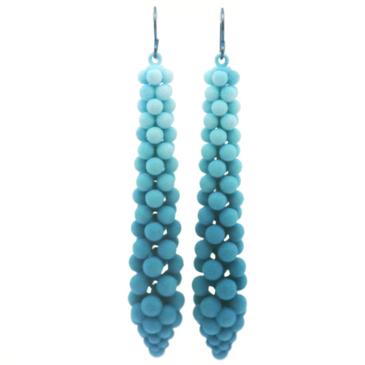 Medium Blue Bubble Earrings