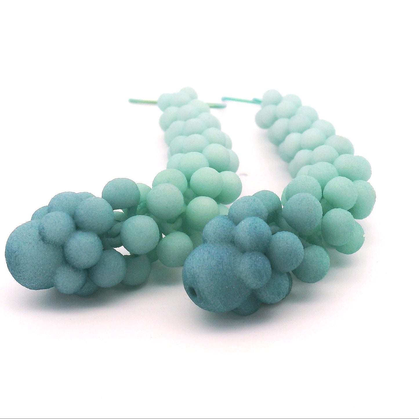 Medium Teal Bubble Earrings