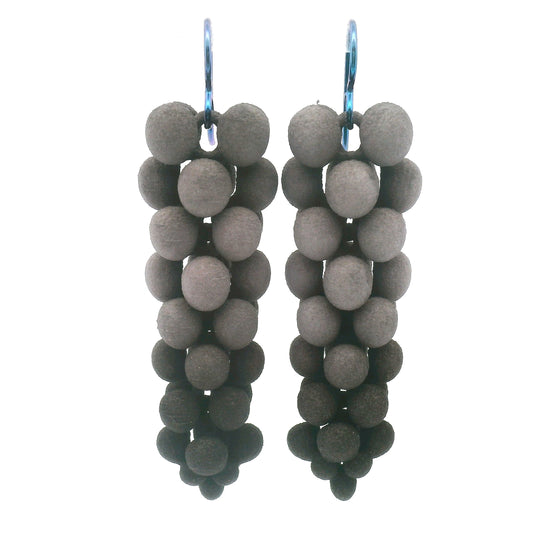 Small Charcoal Bubble Earrings