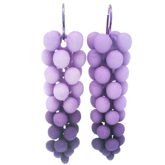 Small Purple Bubble Earrings