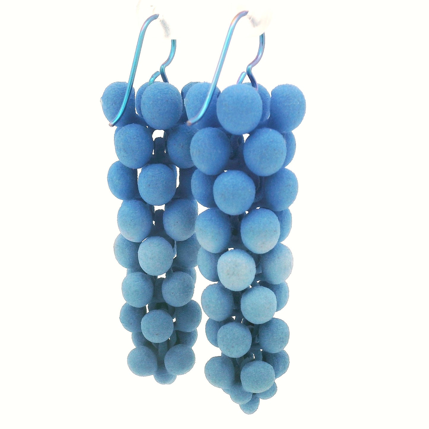 Small Blue Bubble Earrings