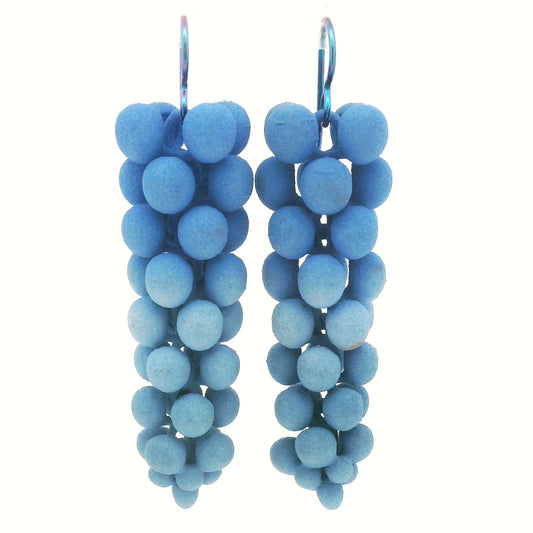 Small Blue Bubble Earrings