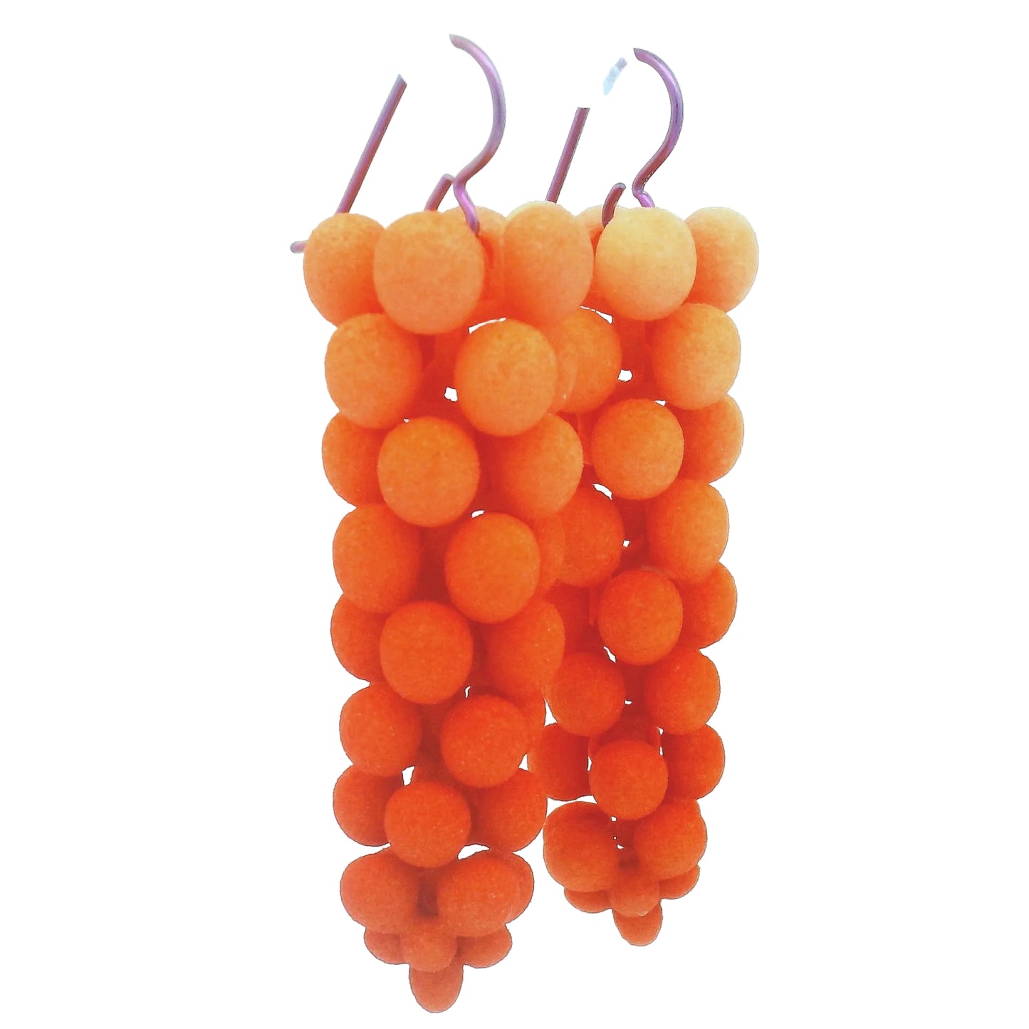 Small Orange Bubble Earrings