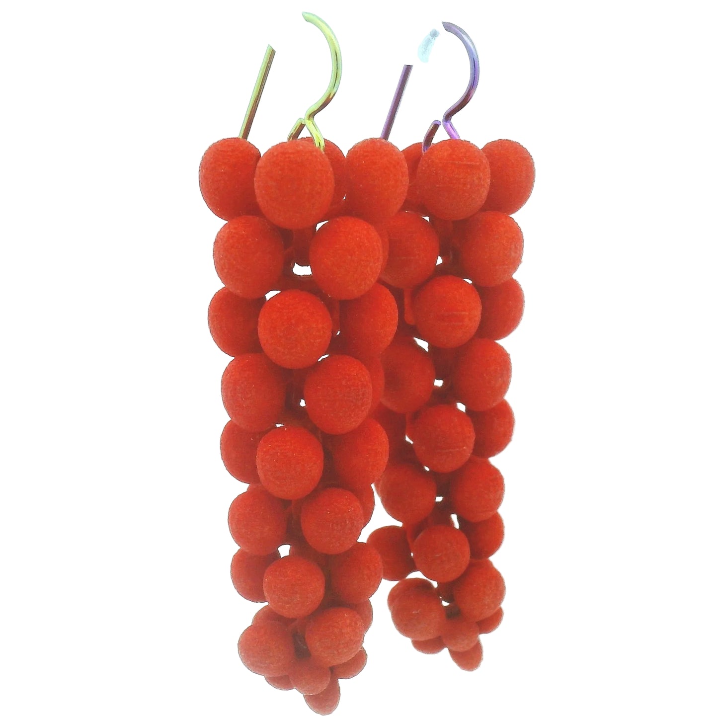 Small Red Bubble Earrings