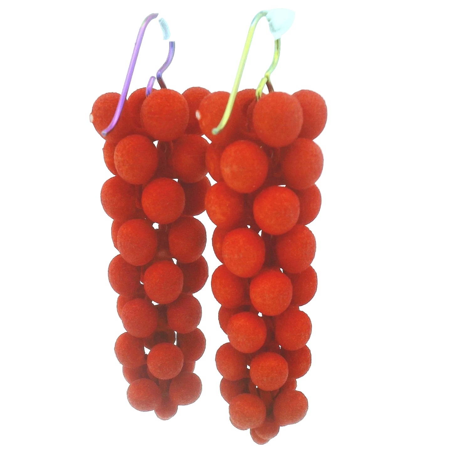Small Red Bubble Earrings