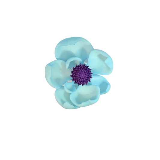 Blue Flower Brooch