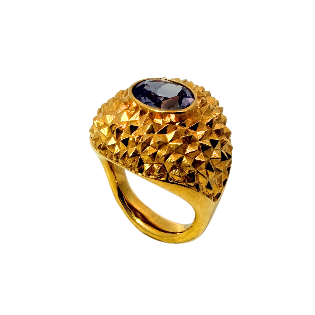 Sculptural Sapphire Statement Ring