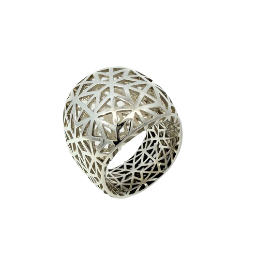 Sculptural Star Pattern Ring