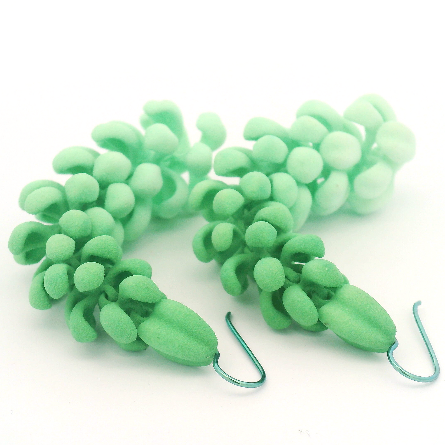 Green Petal Earrings