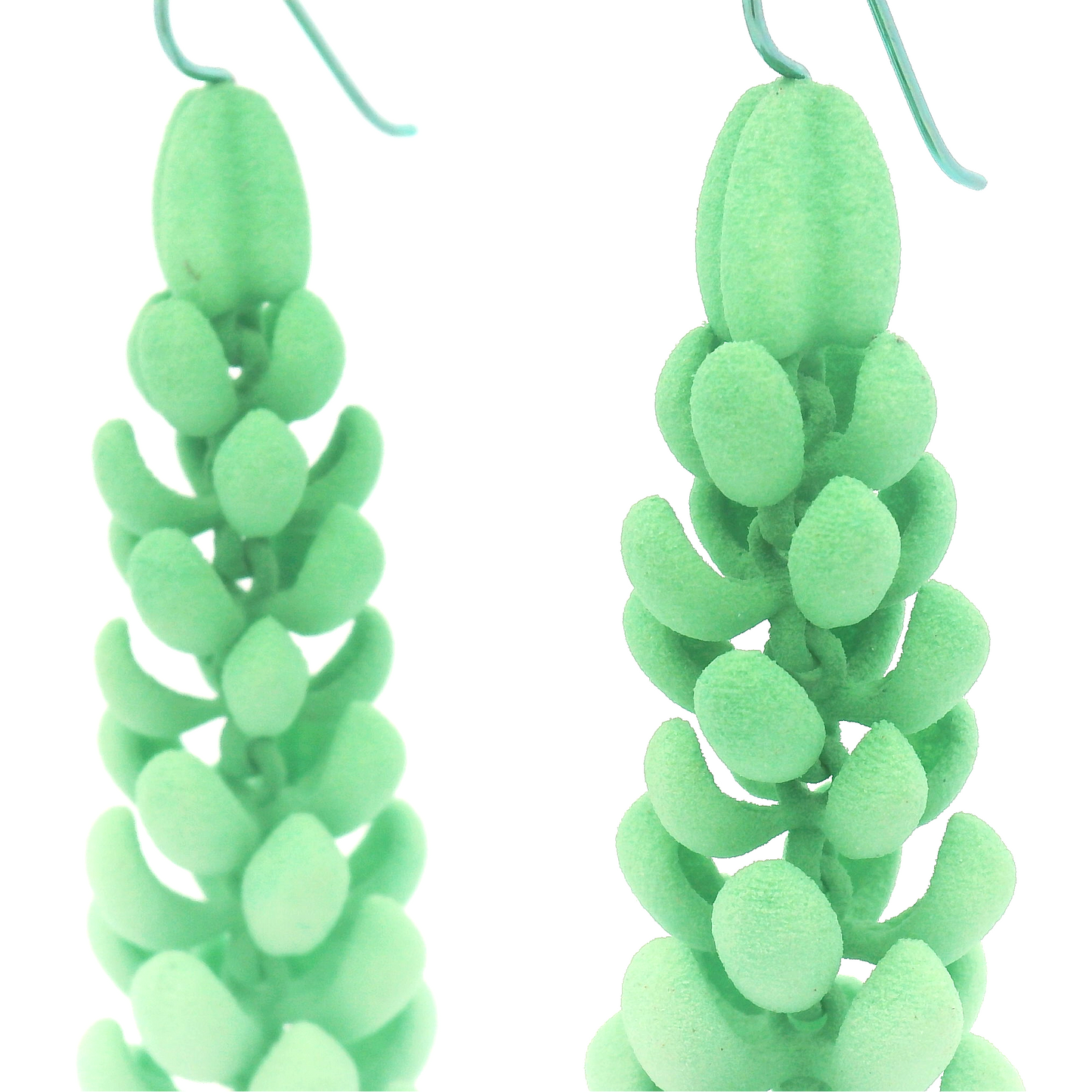 Green Petal Earrings