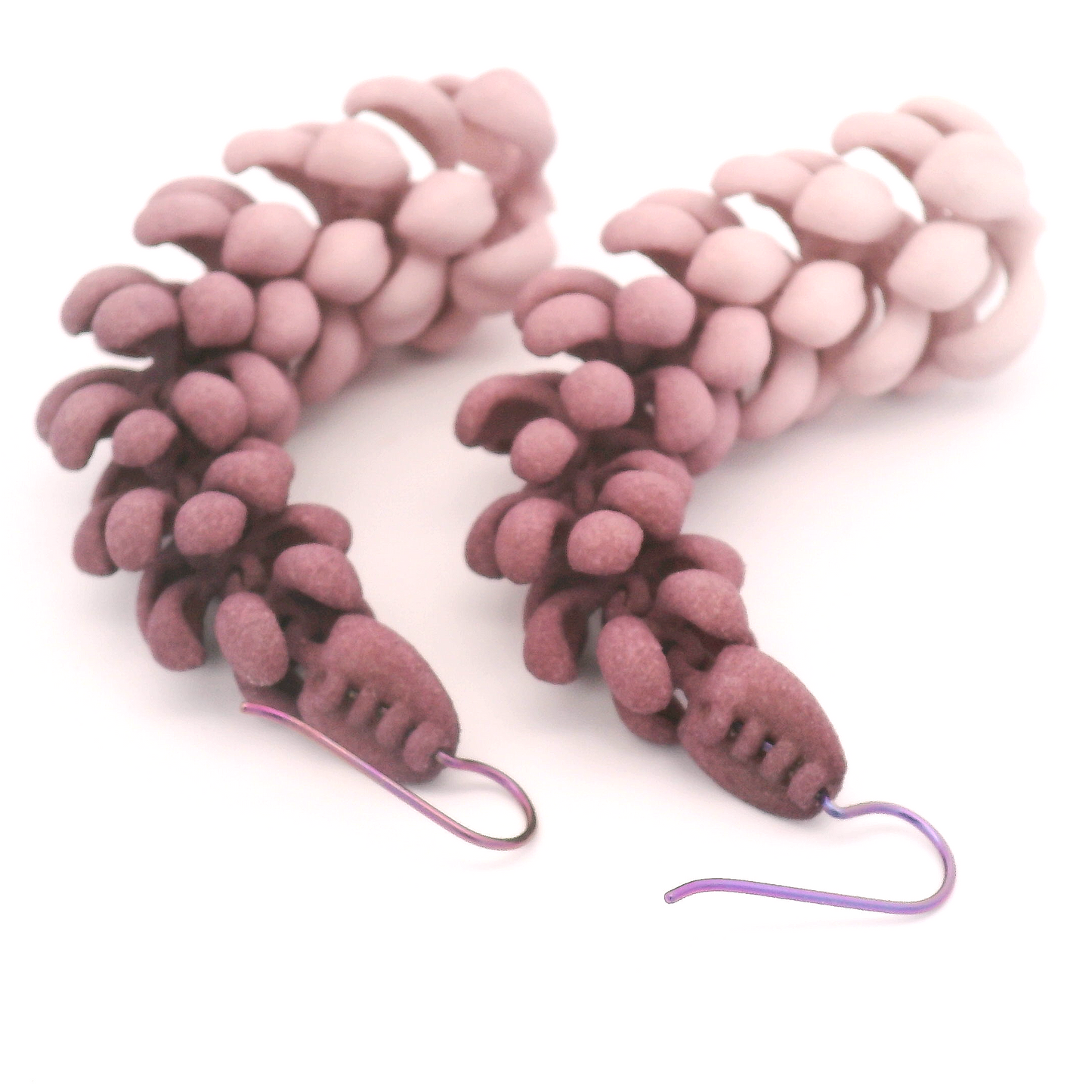 Purple Petal Earrings
